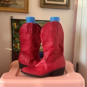 vintage rampage waldan red cowboy boots